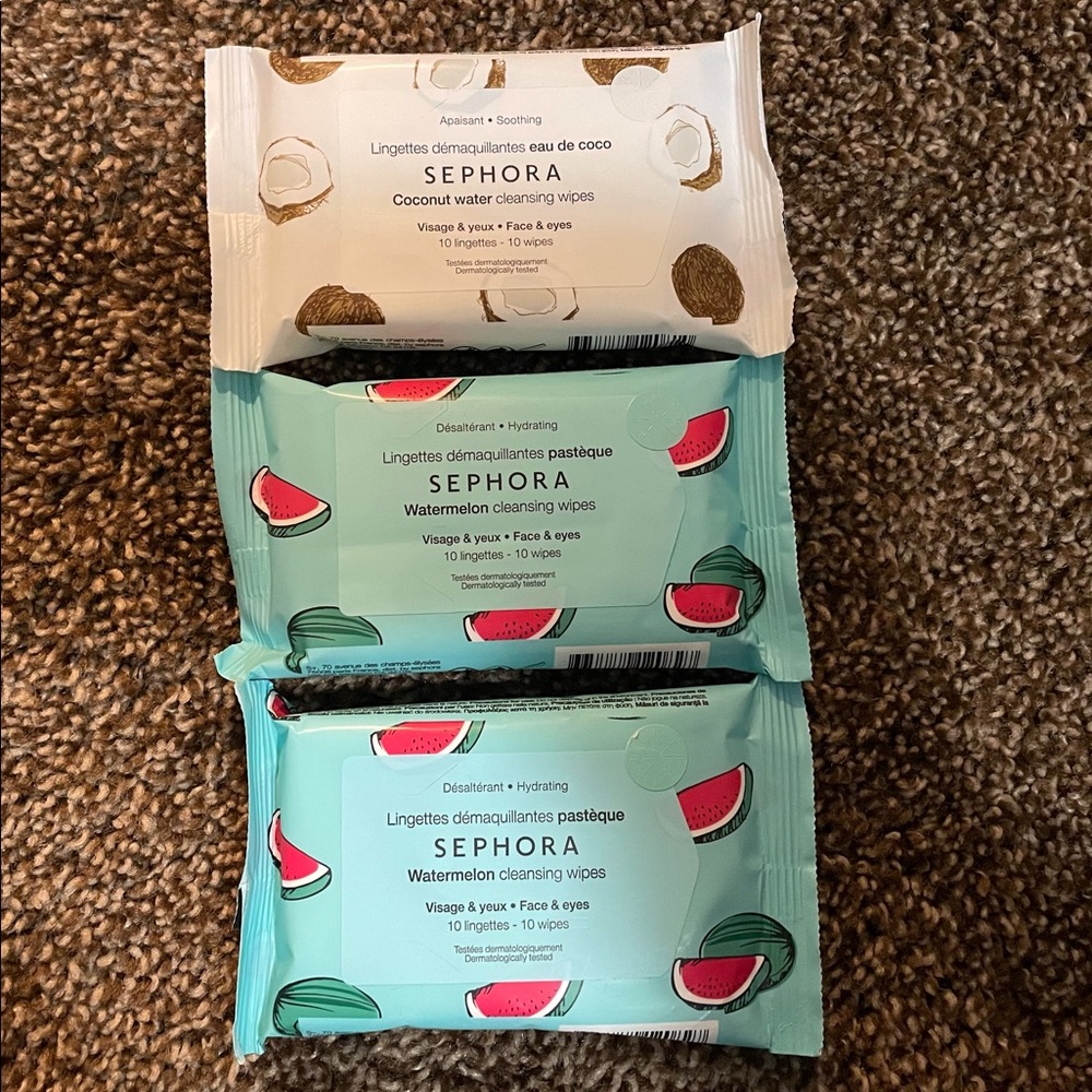 ✨3/$12 Sephora Cleansing Wipes x3